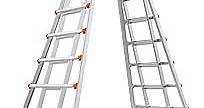 Little Giant Ladders, SkyScraper, M21, 11-21 Foot, Stepladder, Aluminum, Type 1A, 300 lbs Weight Rating, (10121),Gray