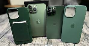 iPhone 13 Pro Max Alpine Green - Unboxing and Official Apple Cases