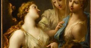 La Peinture et le Dessin faisant l'éducation de l'Amour de Giovanni Antonio Pellegrini - Reproduction tableau