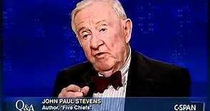 Fmr. Justice John Paul Stevens, Author, "Five Chiefs: A Supreme Court Memoir"