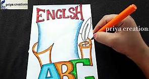 English | English border design to draw | English Project Heading Designs | Front Page Design