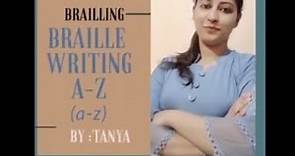 Writing Braille Alphabets A-Z (a-z) #Braille