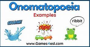 100  Onomatopoeia Examples And Example Sentences | Games4esl