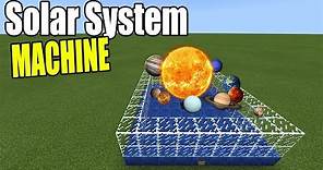 How to Make a SOLAR SYSTEM MACHINE | Minecraft Bedrock Edition ( MCPE / Windows 10 )