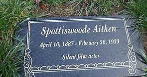 Actor Spottiswoode Aitken Grave Hollywood Forever Cemetery Los Angeles Califonia USA January 2021