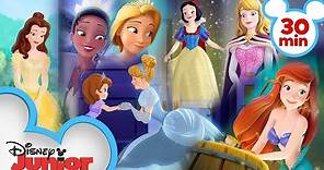 Every Time Sofia Meets a Disney Princess 👑| Sofia the First | Disney Junior