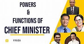 Powers and Functions of Chief Minister