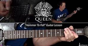 Hammer To Fall Guitar Lesson - Queen