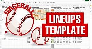 HOW TO Manage a Youth Baseball Lineup (FREE Spreadsheet Template)