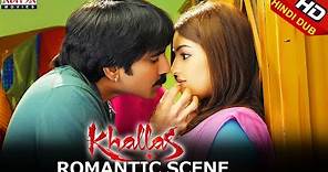 Ravi Teja And Richa Gangopadhyay Romantic Scene in Khallas Hindi Movie