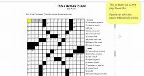 Making an interactive web crossword puzzle