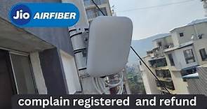 jio air Fiber complaint and refund process