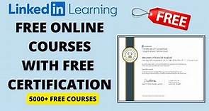 Free LinkedIn Learning Courses With Certificate I LinkedIn Learning