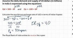 Calculating Exchange Rates from Linear Equations - part 1