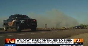 Wildcat fire burns 12,000 acres near Bartlett Lake