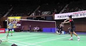 Badminton 上田拓馬 vs 常山幹太 MS 準々決勝 2G ﾊﾞﾄﾞﾐﾝﾄﾝ全日本総合 2013.12.6