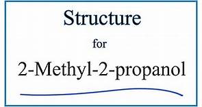 Structural Formula for 2-Methyl-2-propanol (tert-Butyl alcohol)