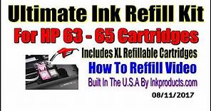Ultimate Ink Refill Kit For HP 63 Color and Black Cartridges - Refill Kits That Work!