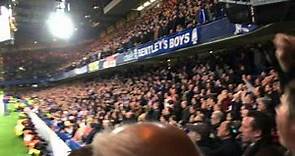 Chelsea fans celebrate Leicester winning the Premier League (vs Tottenham)