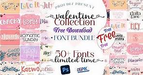 New Font Collection Bundle | Valentine Collection Font Bundle Download
