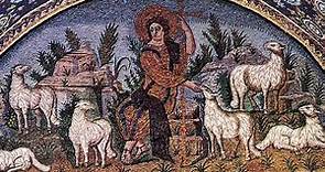 Christ as Good Shepherd, Mosaic from Mausoleum of Galla Placidia, Ravenna, ca. 425-426 CE