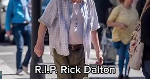 R.I.P. Rick Dalton. Seen here in 2011 walking in Beverly Hills. best known for his roles in the hit TV series Bounty Law and The Fireman trilogy. Rick passed away peacefully in his home in Hawaii and is survived by his wife Francesca. #rickdalton #leonardodicaprio #onceuponatimeinhollywood #rip #hollywood #moviestars #bountylaw