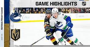 Canucks @ Golden Knights 11/13/21 | NHL Highlights