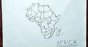 Africa: How to draw blank map of Africa with country outlines