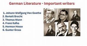 German Literature- Important Writers and Their Works