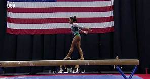 Simone Biles Debuts New Double Double Beam Dismount | Champions Series Presented By Xfinity