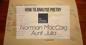 Norman MacCaig's "Aunt Julia" | How to Analyse Poetry