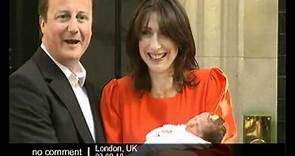 David Cameron presents his new daughter