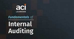 Intro - Fundamentals of Internal Auditing - Free Course