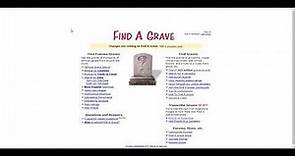 Part 1 - Introduction for Find A Grave
