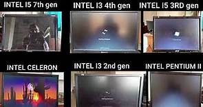 Intel i5 7th Vs Intel i5 3rd Vs Celeron Vs Pentium Vs Intel I3 2nd Vs i3 4rth gen Bootup Speed Test