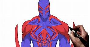 How To Draw Spider Man 2099 (Miguel O'Hara) | Step By Step | Across The Spiderverse