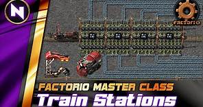 Efficient LOADING/UNLOADING Train Station designs | Factorio Tutorial/Guide/How-to