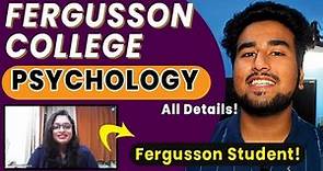 Fergusson College For Psychology COMPLETE DETAILS ! From a Fergusson Psychology Student