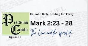 Catholic Bible Reading for Today Mark 2:23 - 28. Practising Catholic Bible Reflection Ep.3