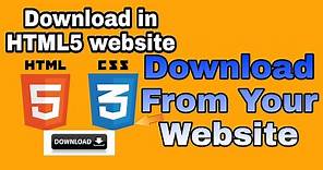 HTML5 - How to Download all types of files in a Website/webpage