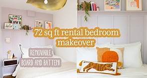 72 Sq Ft Bedroom Makeover | DIY Removable Board and Batten