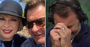 Nick Faldo breaks down in tears as he retires from all golf to live with ex-topless dancer wife on Montana