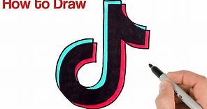 How to Draw Tik Tok Logo Easy for Beginners