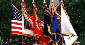 The Order of US Military Flags in a Presentation