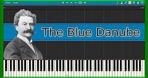 THE BLUE DANUBE 🔷 Johann Strauss 🎼 (PIANO TUTORIAL) 🎹 #1