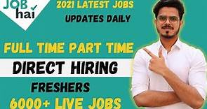 JOB HAI 6000+ Live jobs Best Full-time & Part time job | Work from home | Students | Freshers | JVR