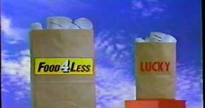 1996 Food4Less "Lucky price comparison" LA Local TV Commercial