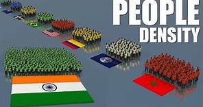 PEOPLE DENSITY Per Country | Population Comparision