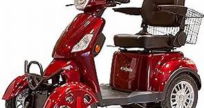 Ewheels EW-46 Recreational, 400 Lb Capacity, 35 Mile Range, Fully Assembled, Adult Mobility Scooter, (Red)