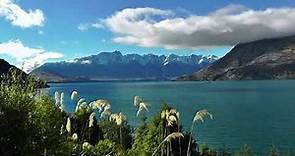 Beautiful day lake Wakatipu in New Zealand
